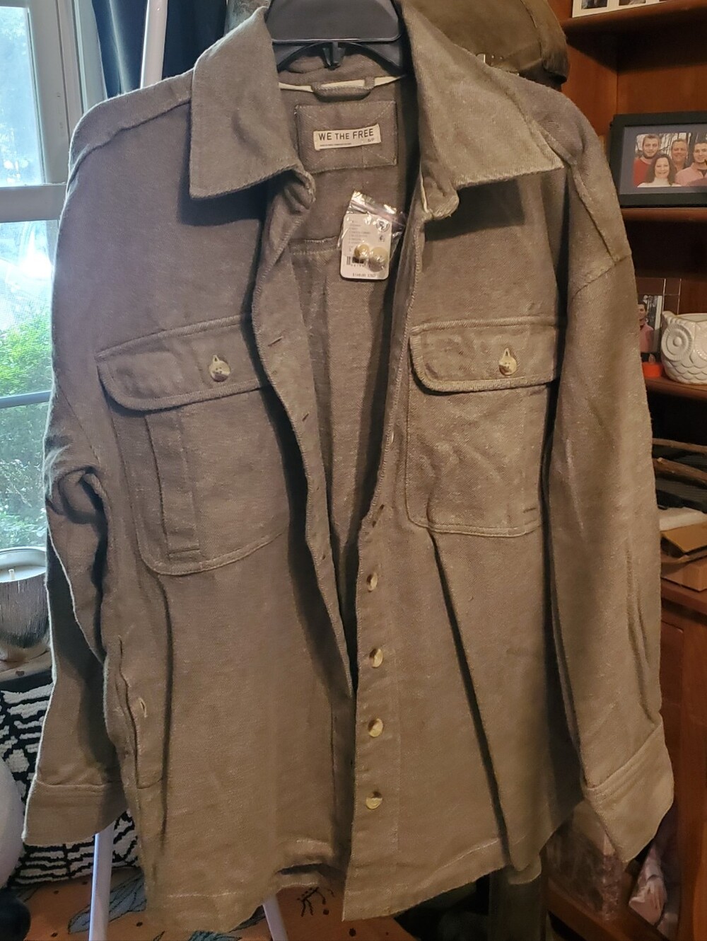 We The Free Olive Shirt Jacket